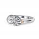 Серебряное кольцо АЛЬКОР с золотой накладкой и бриллиантом 01-5733/000Б-00
