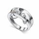 Серебряное кольцо АЛЬКОР с золотой накладкой и бриллиантом 01-5735/000Б-00