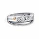 Серебряное кольцо АЛЬКОР с золотой накладкой и бриллиантом 01-5735/000Б-00