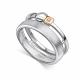 Серебряное кольцо АЛЬКОР с золотой накладкой и бриллиантом 01-5736/000Б-00