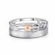 Серебряное кольцо АЛЬКОР с золотой накладкой и бриллиантом 01-5736/000Б-00