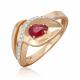 Золотое кольцо Platina 01-5742-00-107-1110 с бриллиантом и рубином