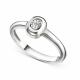 Серебряное кольцо АЛЬКОР 01-5742/000Б-00 с бриллиантом