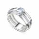 Серебряное кольцо АЛЬКОР 01-5753/00КЦ-00 с фианитом