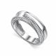 Серебряное кольцо АЛЬКОР 01-5754/00КЦ-00 с фианитом