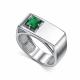 Серебряное кольцо АЛЬКОР 01-5771/00АГ-00 с агатом