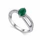 Серебряное кольцо АЛЬКОР 01-5785/00АГ-00 с агатом
