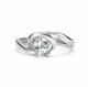 Серебряное кольцо АЛЬКОР 01-5786/00ГХ-00 с горным хрусталём