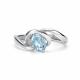 Серебряное кольцо АЛЬКОР 01-5786/00ТБ-00 с топазом