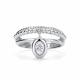 Серебряное кольцо АЛЬКОР 01-5787/00ГХ-00 с горным хрусталём