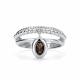 Серебряное кольцо АЛЬКОР 01-5787/00РТ-00 с раухтопазом