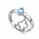 Серебряное кольцо АЛЬКОР 01-5790/00ТБ-00 с топазом