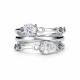 Серебряное кольцо АЛЬКОР 01-5791/00ГХ-00 с горным хрусталём
