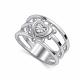 Серебряное кольцо АЛЬКОР 01-5802/000Б-00 с бриллиантом