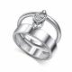 Серебряное кольцо АЛЬКОР 01-5805/000Б-00 с бриллиантом