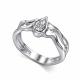 Серебряное кольцо АЛЬКОР 01-5806/000Б-00 с бриллиантом