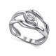 Серебряное кольцо АЛЬКОР 01-5807/000Б-00 с бриллиантом