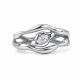 Серебряное кольцо АЛЬКОР 01-5807/000Б-00 с бриллиантом