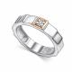 Серебряное кольцо АЛЬКОР с золотой накладкой и бриллиантом 01-5815/000Б-00