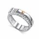 Серебряное кольцо АЛЬКОР с золотой накладкой и бриллиантом 01-5816/000Б-00