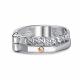Серебряное кольцо АЛЬКОР с золотой накладкой и бриллиантом 01-5816/000Б-00