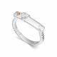Серебряное кольцо АЛЬКОР с золотой накладкой и бриллиантом 01-5817/000Б-00