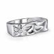 Серебряное кольцо АЛЬКОР 01-5856/000Б-00 с бриллиантом