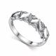Серебряное кольцо АЛЬКОР 01-5857/000Б-00 с бриллиантом