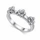 Серебряное кольцо АЛЬКОР 01-5867/000Б-00 с бриллиантом