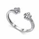 Серебряное кольцо АЛЬКОР 01-5868/000Б-00 с бриллиантом