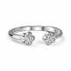 Серебряное кольцо АЛЬКОР 01-5868/000Б-00 с бриллиантом
