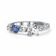 Серебряное кольцо АЛЬКОР 01-5875/00ГХ-00 с фианитом и горным хрусталём