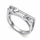 Серебряное кольцо АЛЬКОР 01-5891/000Б-00 с бриллиантом