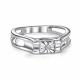 Серебряное кольцо АЛЬКОР 01-5892/000Б-00 с бриллиантом