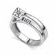 Серебряное кольцо АЛЬКОР 01-5894/000Б-00 с бриллиантом