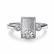 Серебряное кольцо АЛЬКОР 01-5896/000Б-00 с бриллиантом
