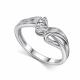 Серебряное кольцо АЛЬКОР 01-5905/000Б-00 с бриллиантом
