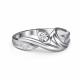 Серебряное кольцо АЛЬКОР 01-5906/000Б-00 с бриллиантом