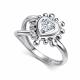 Серебряное кольцо АЛЬКОР 01-5909/00КЦ-00 с фианитом