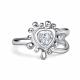 Серебряное кольцо АЛЬКОР 01-5909/00КЦ-00 с фианитом