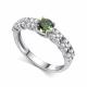 Серебряное кольцо АЛЬКОР 01-5912/004М-00 с фианитом и муассанитом