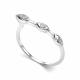 Серебряное кольцо АЛЬКОР 01-5924/000Б-00 с бриллиантом
