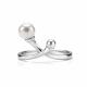Серебряное кольцо АЛЬКОР 01-5934/0ЖСВ-00 с жемчугом