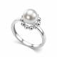 Серебряное кольцо АЛЬКОР 01-5935/0ЖСВ-00 с жемчугом