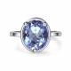 Серебряное кольцо АЛЬКОР 01-5996/0СГХ-00 с горным хрусталём