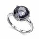 Серебряное кольцо АЛЬКОР 01-5999/0ЧГХ-00 с горным хрусталём