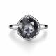 Серебряное кольцо АЛЬКОР 01-5999/0ЧГХ-00 с горным хрусталём