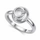 Серебряное кольцо АЛЬКОР 01-6004/000Б-00 с бриллиантом