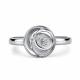 Серебряное кольцо АЛЬКОР 01-6004/000Б-00 с бриллиантом