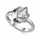 Серебряное кольцо АЛЬКОР 01-6005/000Б-00 с бриллиантом
